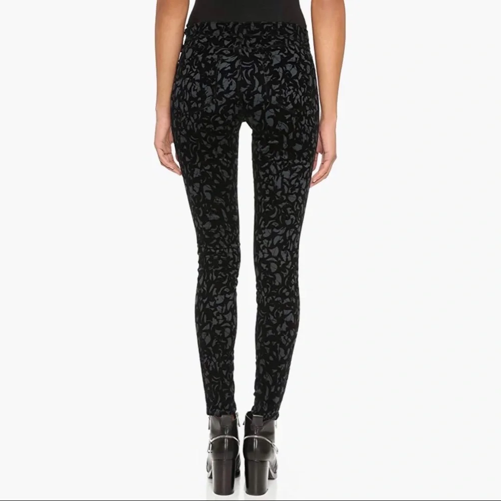 J Brand Skinny Leg Black Brocad Jean - Picture 6 of 10